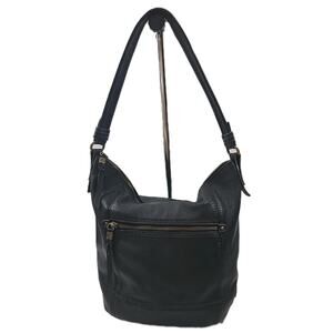 The Sak Huntley Hobo Bag Black Pebbled Leather 1 Strap Shoulder Purse .